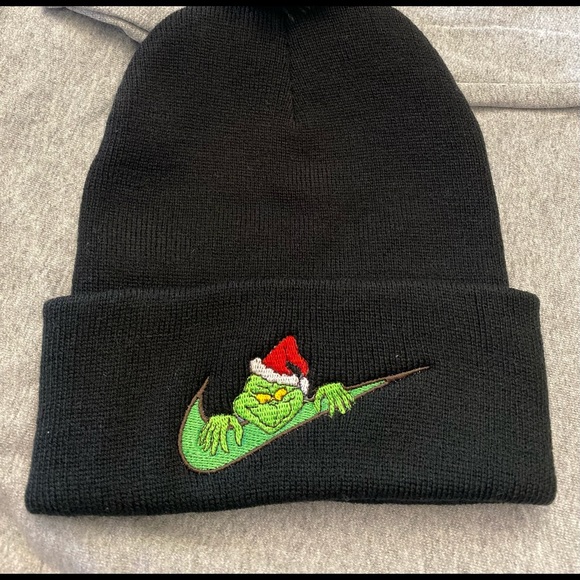 Nike Other - Grinch Black Knitted Beanie Hat